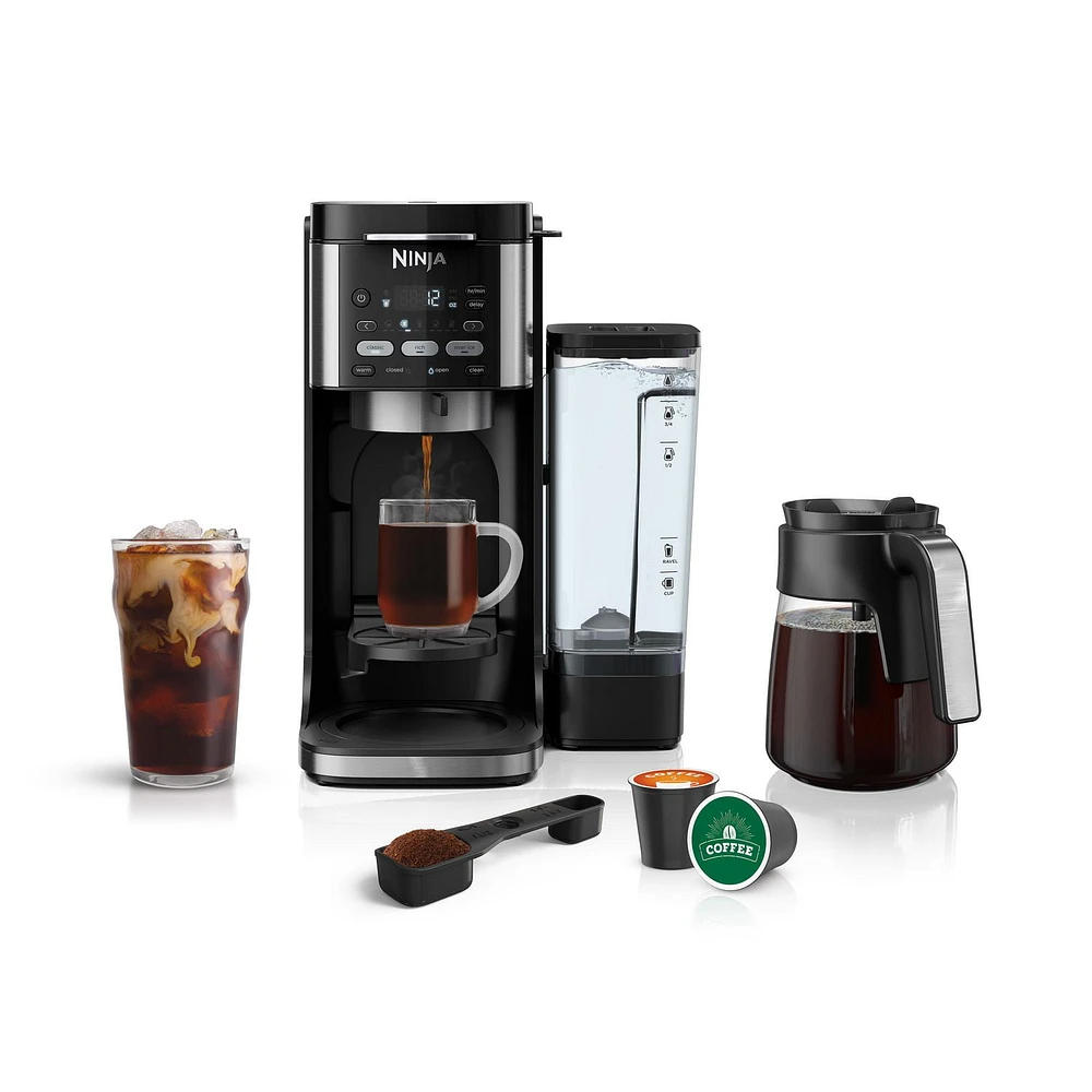 Ninja DualBrew Hot & Iced Coffee Maker, Single-Serve, compatible with K-Cups & 12-Cup Drip Coffee Maker, CFP101C, Coffee Maker