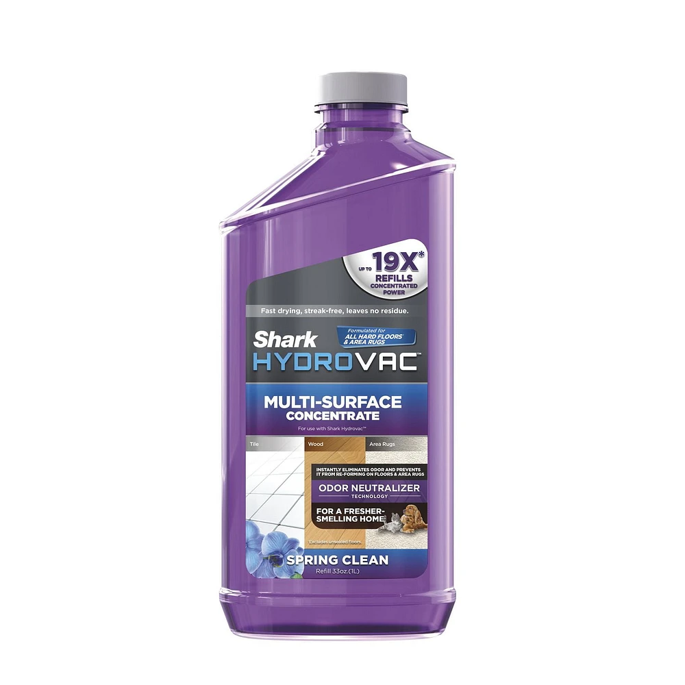 Shark HydroVac Multi-Surface Concentrate with Odour Neutralizer for Shark HydroVac 3-in-1 cleaners, Formulated for sealed hard floors and area rugs. 1L, 1 litre