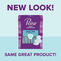 Poise Ultra Thin Postpartum Incontinence Pads with Wings, Light Absorbency, Regular Length, 66 Count, PSE UT WNG LT 66