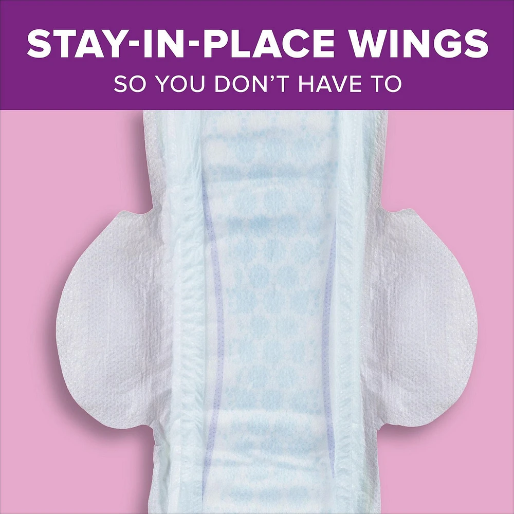 Poise Ultra Thin Postpartum Incontinence Pads with Wings, Light Absorbency, Regular Length, 66 Count, PSE UT WNG LT 66