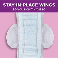 Poise Ultra Thin Postpartum Incontinence Pads with Wings, Light Absorbency, Regular Length, 66 Count, PSE UT WNG LT 66