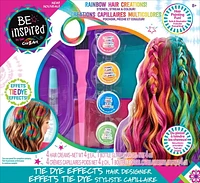 Cra-Z-Art Be Inspired Rainbow Tie Dye Effects Hair Designer for Kids, Craft Kit for Girls, Ages 8 and up