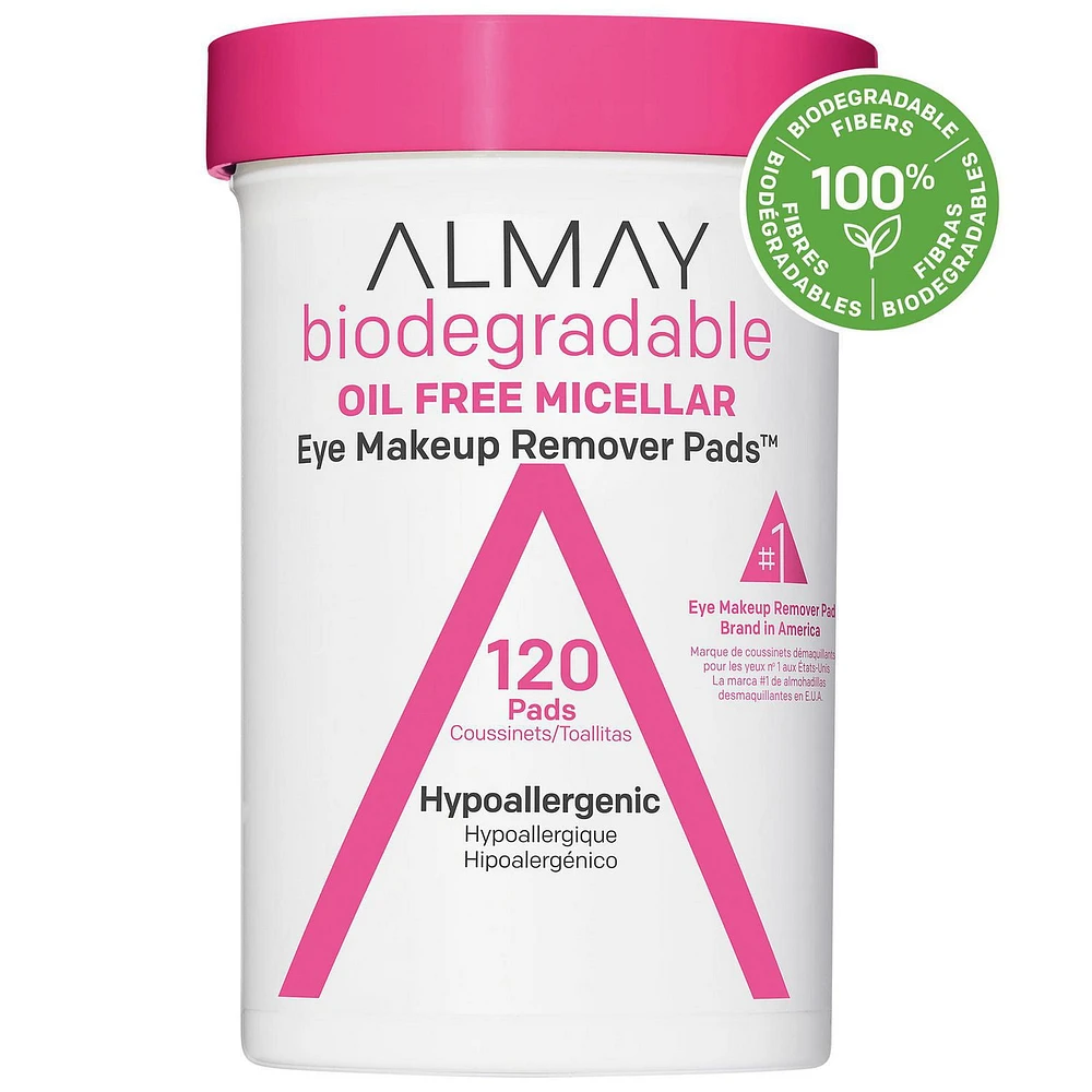 Tampons démaquillants pour les yeux Almay (120 unités) Lingettes biodégradables à l’eau micellaire