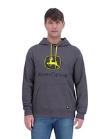 John Deere Men’s and Big Men’s Graphic Logo Fleece Pullover Fleece Hoodie