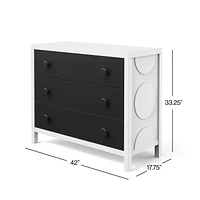 Child Craft Orbit 42" Dresser, Ebony/Matte White