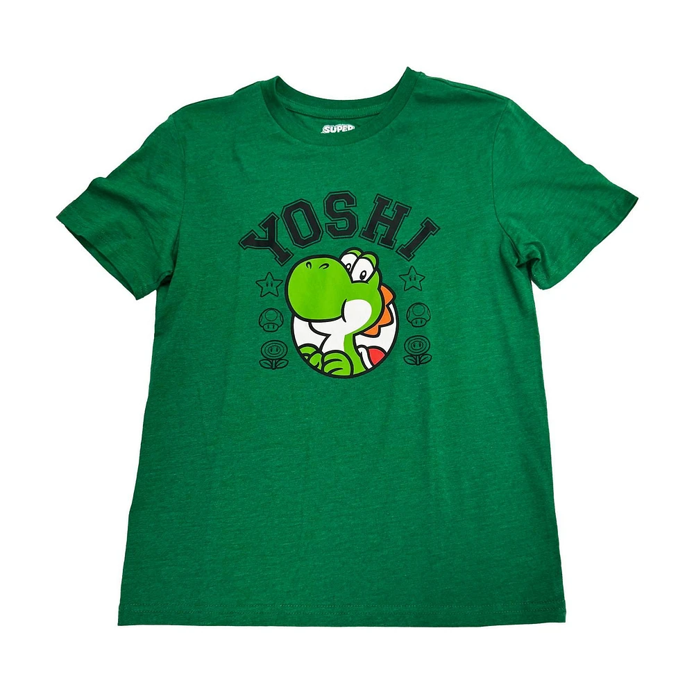 Super Mario Boys Yoshi Short Sleeve T-Shirt, Sizes: XS-XL