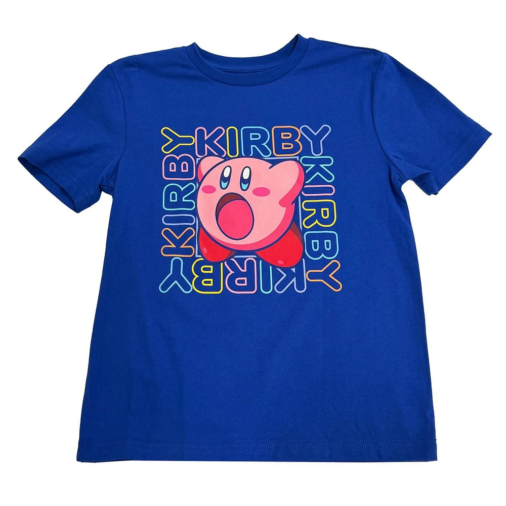 Kirby T-shirt carré à manches courtes pour garçon Tailles: TP-TG