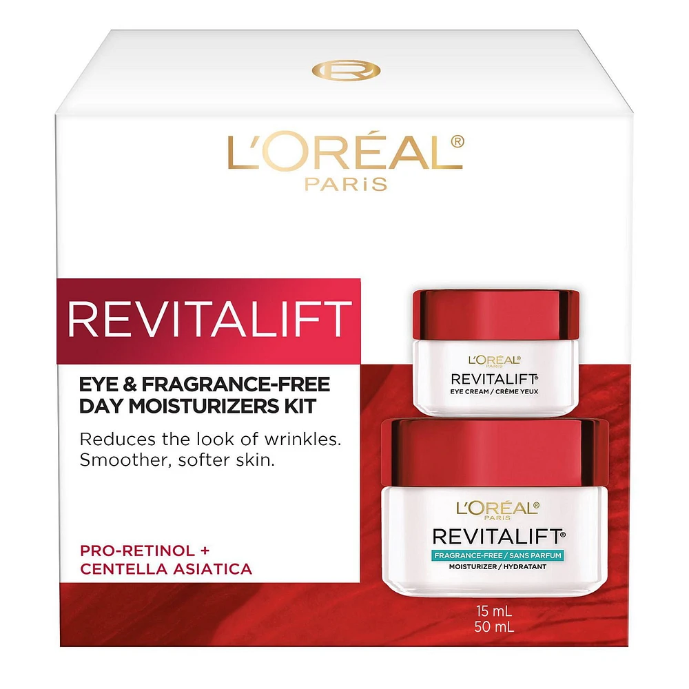 L'Oréal Paris Anti-Wrinkle Day Routine, Eye + Day Cream, Eye cream 15ml + Day Cream 50ml