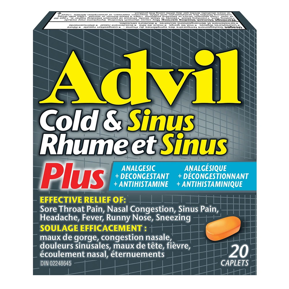 Advil Cold & Sinus Plus - 20 Caplets, 20 Caplets