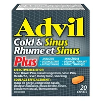 Advil Cold & Sinus Plus - 20 Caplets, 20 Caplets