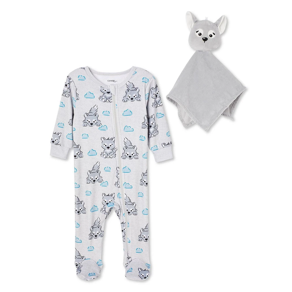 George Baby Boys' Sleeper 2-Piece Set, Sizes 0-9 months