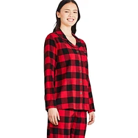 Canadiana Women's Notch Collar Pajama 2-Piece Set, Sizes XS-XXL