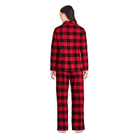 Canadiana Women's Notch Collar Pajama 2-Piece Set, Sizes XS-XXL