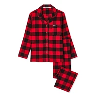 Canadiana Women's Notch Collar Pajama 2-Piece Set, Sizes XS-XXL