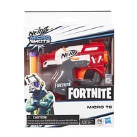 Fortnite TS Nerf MicroShots Dart-Firing Toy Blaster and 2 Official Nerf Elite Darts For Kids, Teens, Adults