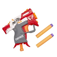 Fortnite TS Nerf MicroShots Dart-Firing Toy Blaster and 2 Official Nerf Elite Darts For Kids, Teens, Adults