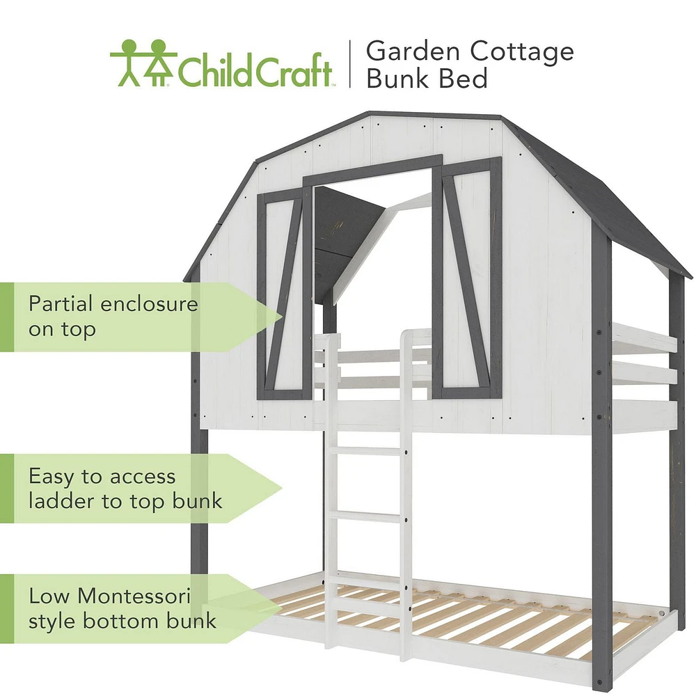 Child Craft Rustic Barn Twin over Twin Bunk Bed