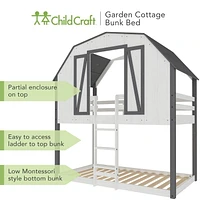 Child Craft Rustic Barn Twin over Twin Bunk Bed
