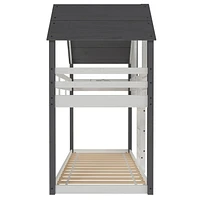 Child Craft Rustic Barn Twin over Twin Bunk Bed