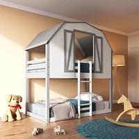Child Craft Rustic Barn Twin over Twin Bunk Bed