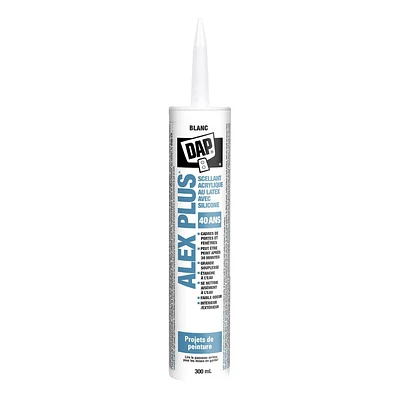 Alex Plus White Caulk, White