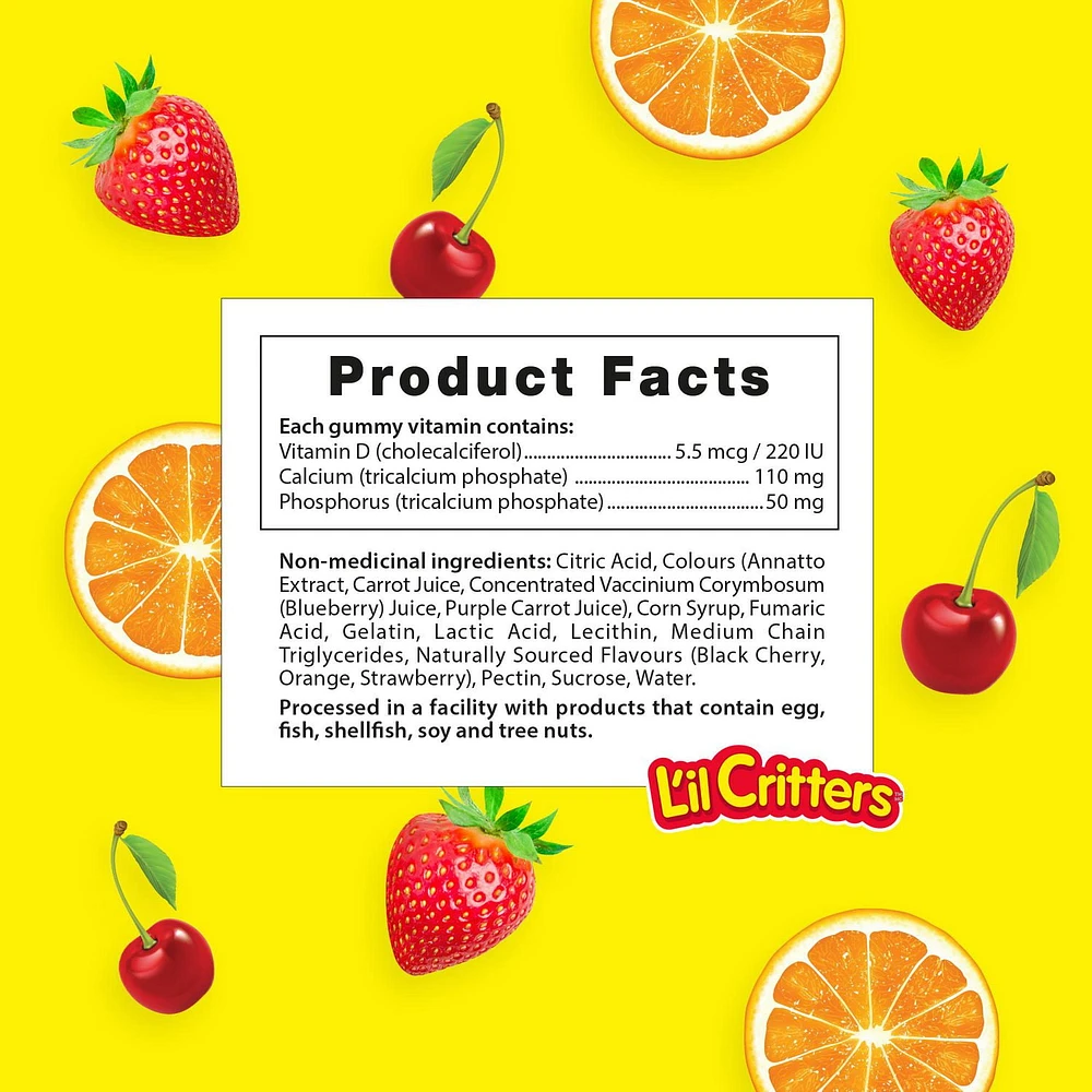 L’il Critters Calcium Gummy Bears with Vitamin D Gummies for Kids