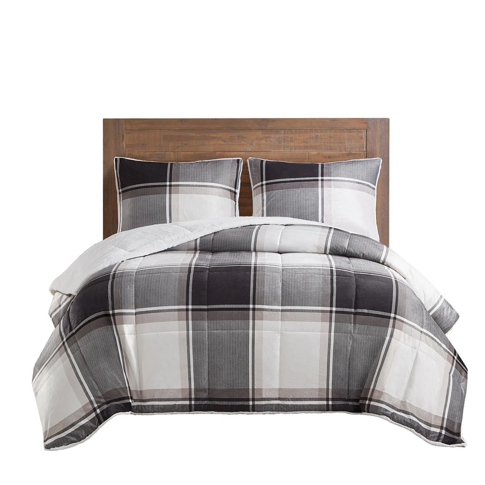 Canadiana Otto 3 Piece Reversible Comforter Set, D/Q, K