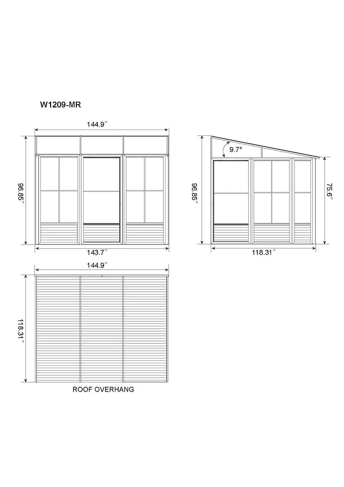 Florence Add-A-Room with Metal Roof 10 Ft. x 12 Ft. in Slate