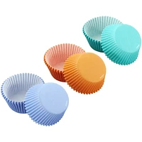 Wilton Teal, Orange and Purple Standard Cupcake Liners, Standard, 75-Count