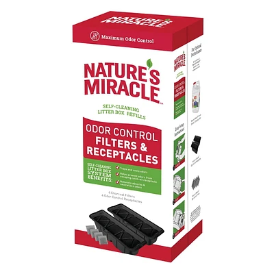 Nature's Miracle Odour Control Filters & Receptacles for Second Edition Automatic Litter Boxes