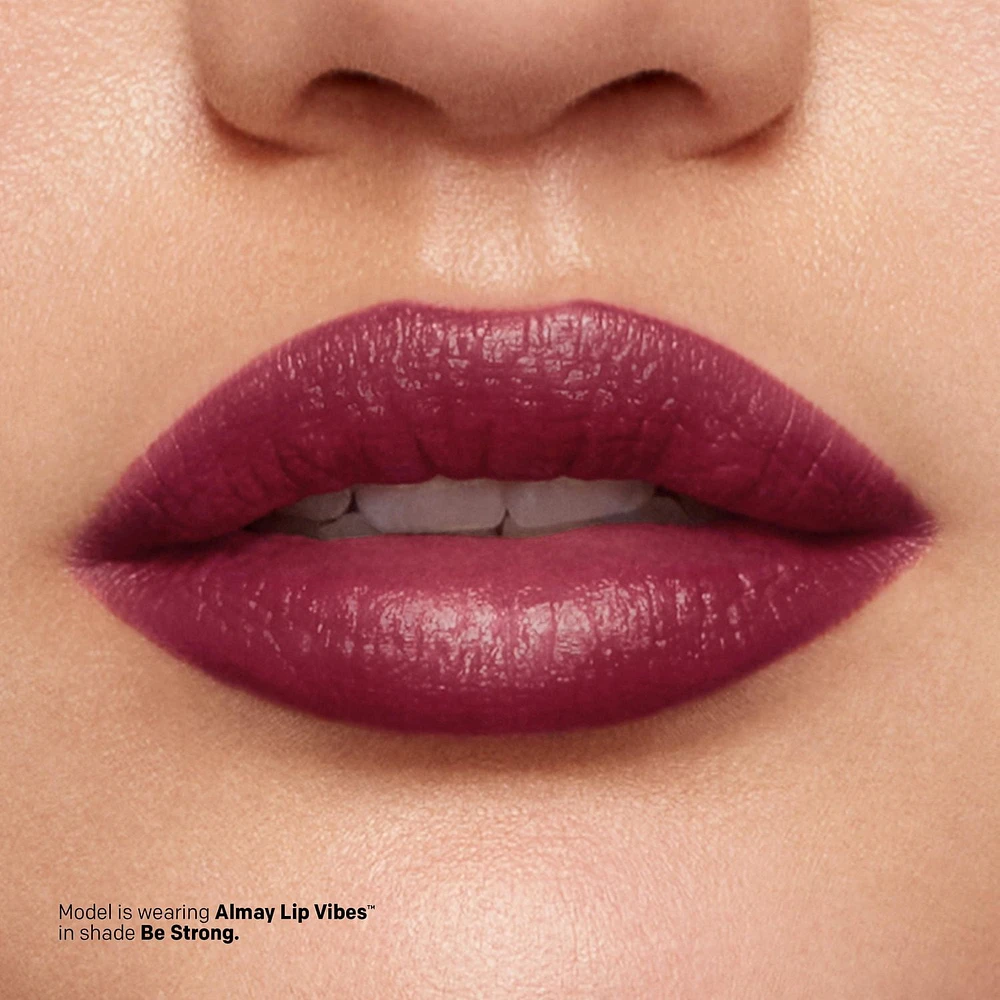 Almay Lip Vibes Hypoallergenic Cream Lipstick with Shea Butter, 1 Lipstick, Lip Vibes
