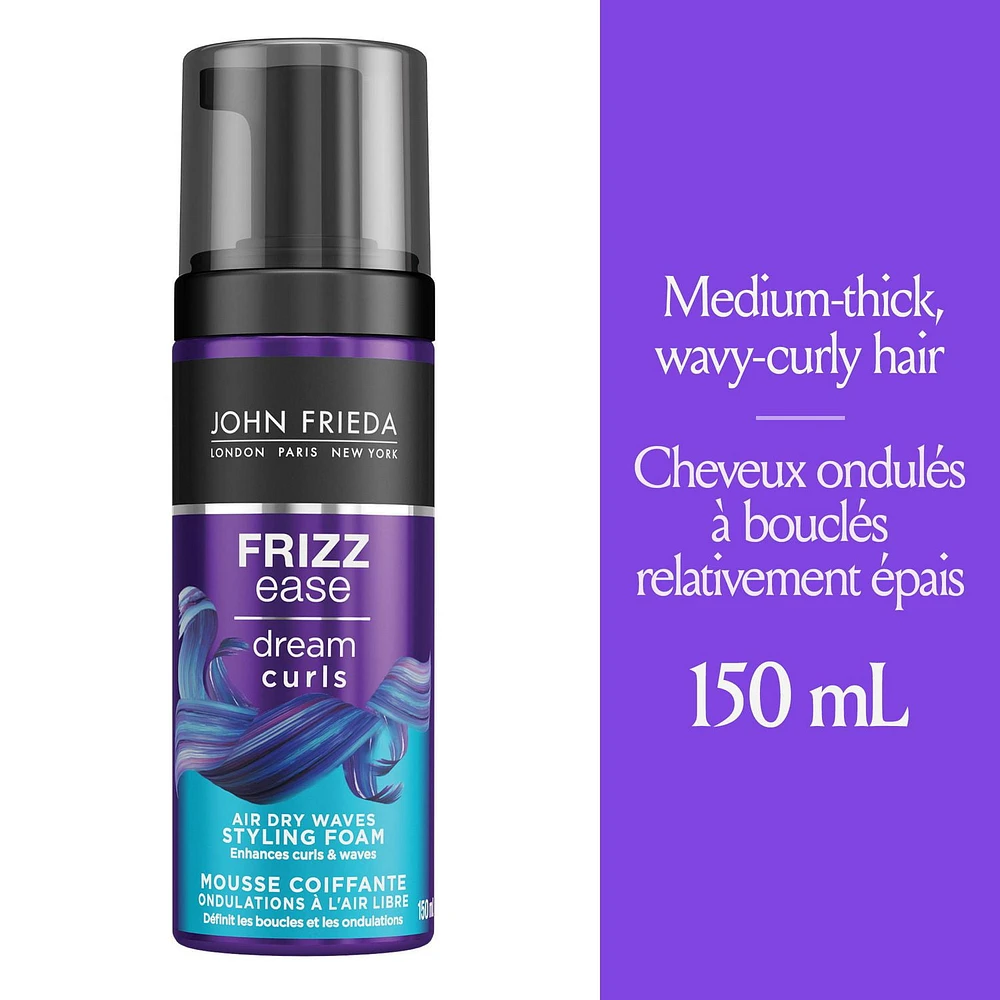 John Frieda Frizz Ease Dream Curls Air Dry Waves Styling Foam, 150 mL