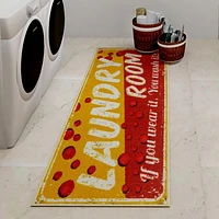 Tapis conception design des bulles classique à sous-couche en caoutchouc de la collection Laundry