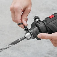 Hyper Tough 6-Amp 1/2-Inch Corded Hammer Drill, Keyed Chuck, TD6HD, Detachable auxiliary handle