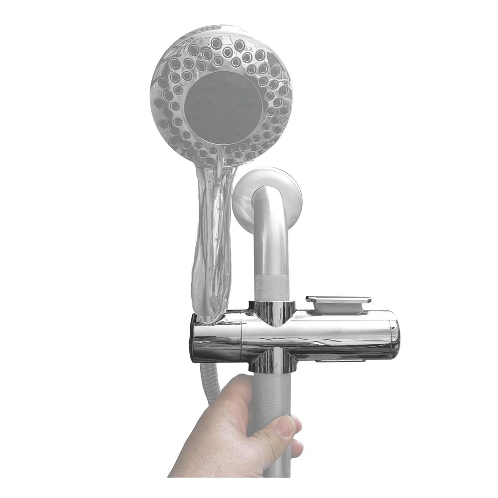 The akuaplus® Hand shower holder for grab bar