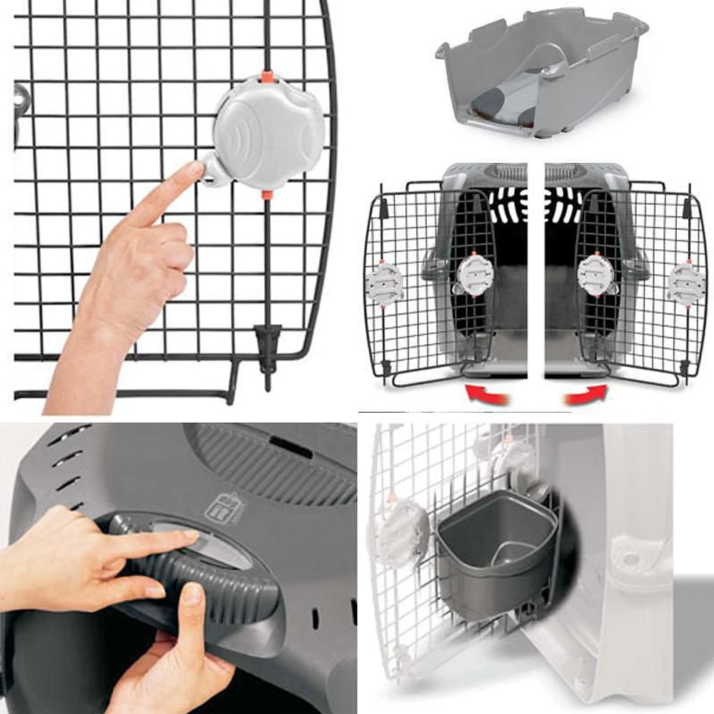 Cage de transport Cargo Dogit Design, grise, très grande