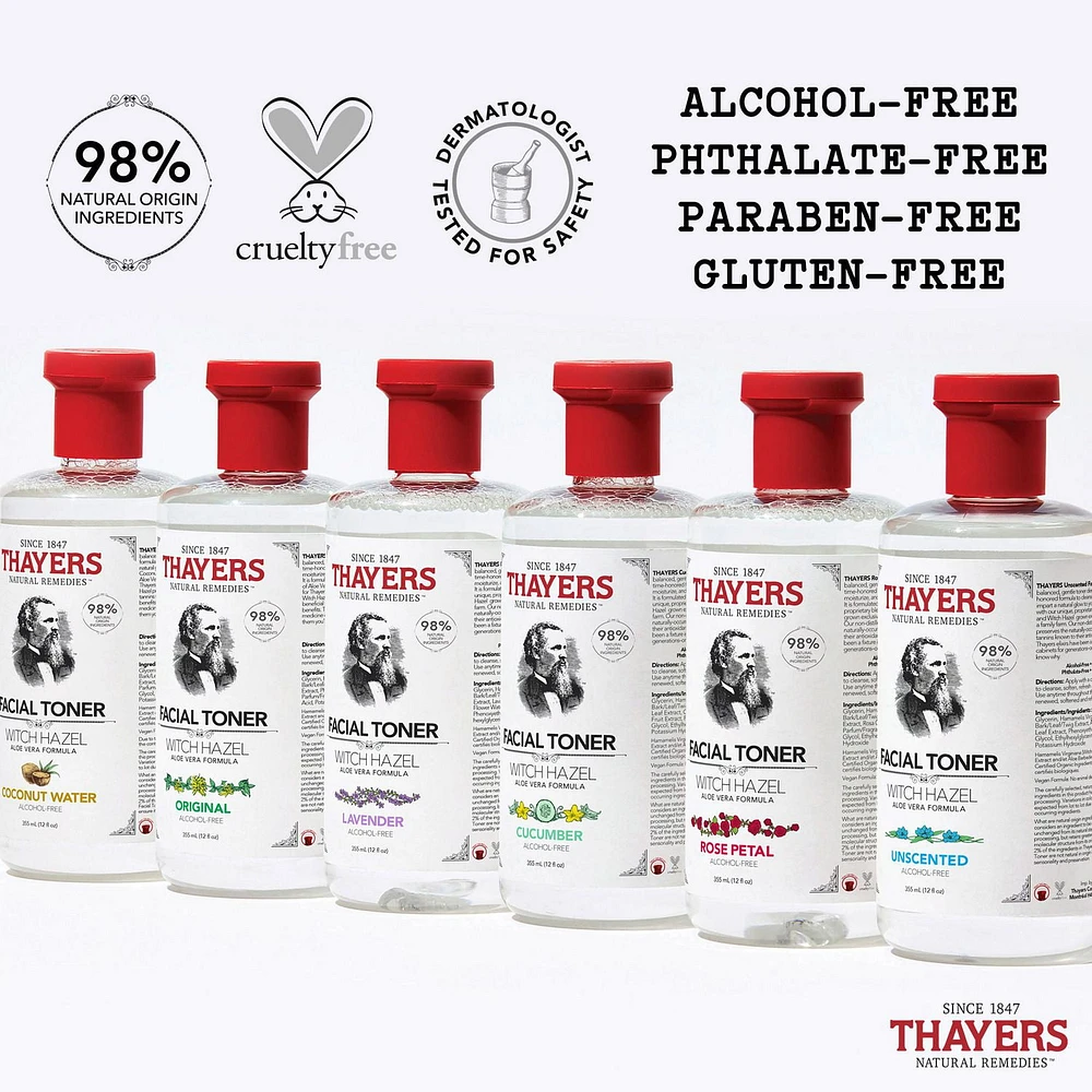 THAYERS Lavender Facial Toner Alcohol-Free Witch Hazel and Aloe Vera formula 355ml, 12 oz