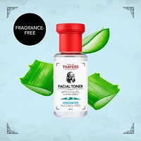 THAYERS Unscented Facial Toner Alcohol-Free Witch Hazel Aloe Vera Formula Travel Size 89mL, Alcohol-Free Facial Toner