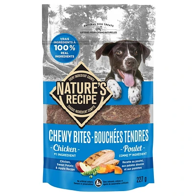 Nature's Recipe Chewy Bites gâteries pour chiens au poulet 227g-454g
