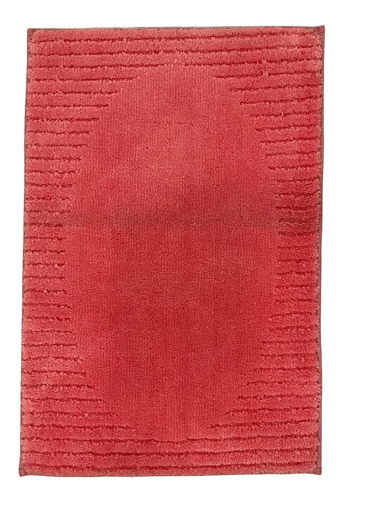 Naples Collection Microfiber Bathmat – 20 Inch x 30 Inch, Red, Soft and Absorbent Bathroom Rug