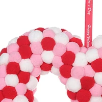 VALENTINE'S DAY.POMPOM WREATH