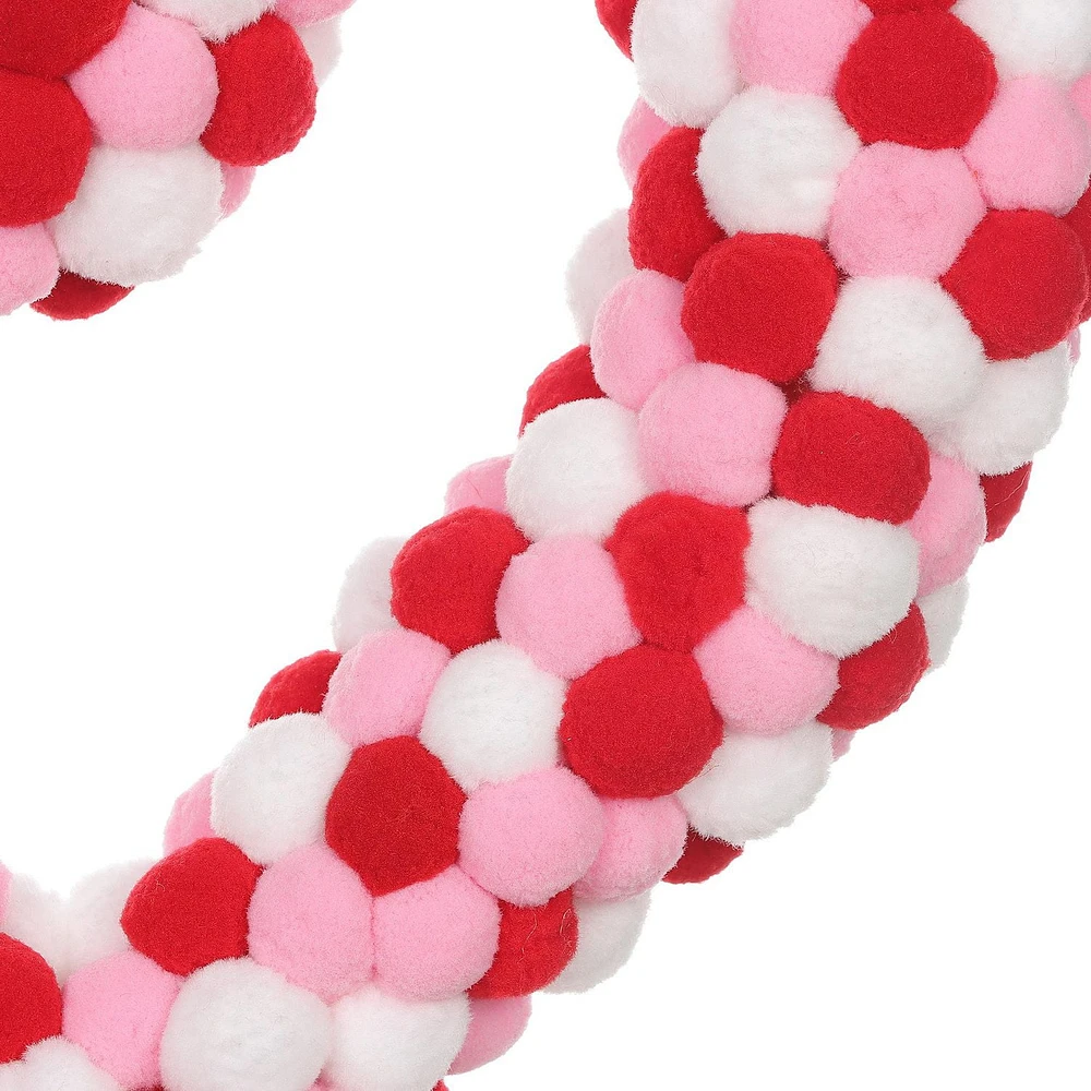 VALENTINE'S DAY.POMPOM WREATH