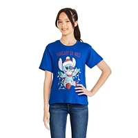 Disney Girls' Stitch Holiday Tee Sizes XS-XL