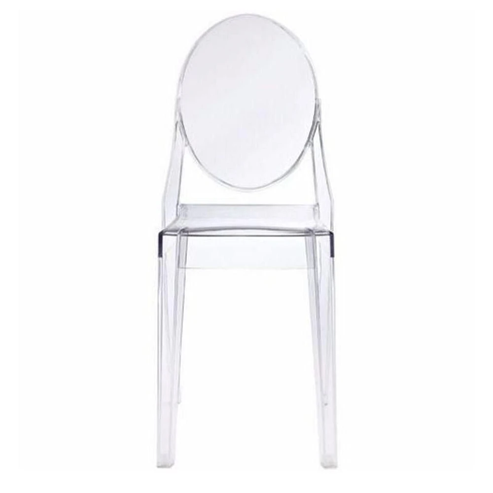 Ghost side chair, clear acrylic dining chair  set of 2