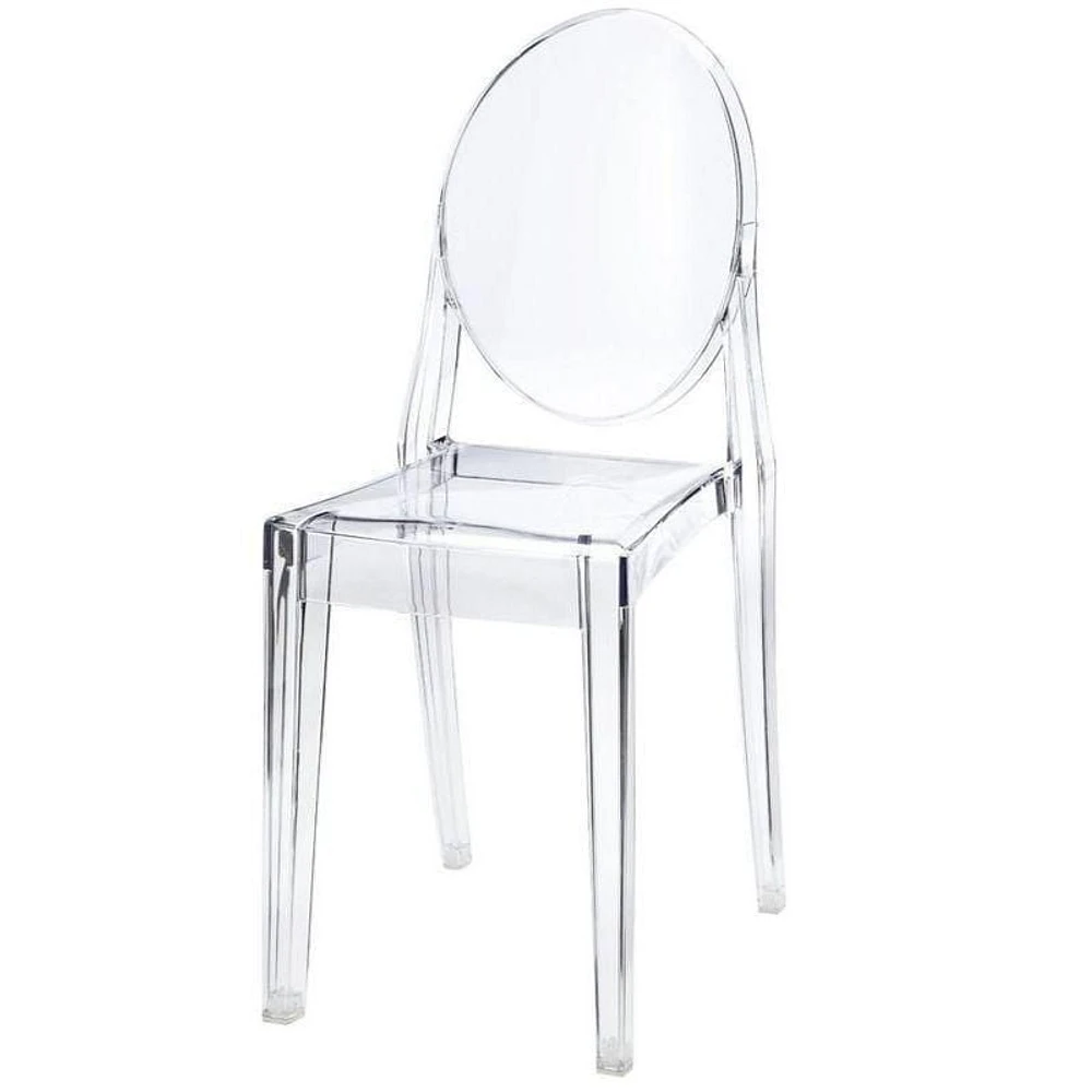 Ghost side chair, clear acrylic dining chair  set of 2