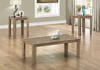 Monarch Specialties Table Set, 3pcs Set, Coffee, End, Side, Accent, Living Room, Laminate, Brown, Transitional