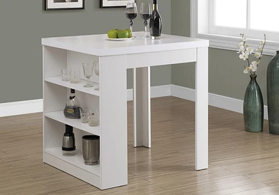 Monarch Specialties Dining Table, 36" Rectangular, Small, Counter Height, Kitchen, Dining Room, Laminate, White, Contemporary, Modern