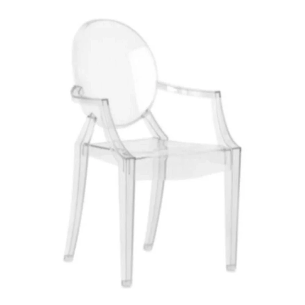 Heavenly Collection Clear Plastic Arm Chair