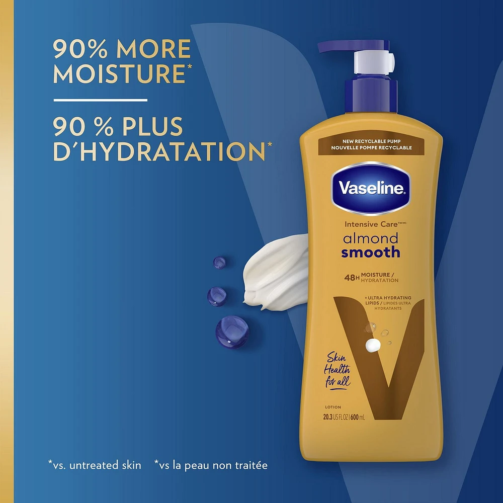 Vaseline Intensive Care™ with 48H moisture + ultra hydrating lipids Almond Smooth Body Lotion, 600ml Body Lotion