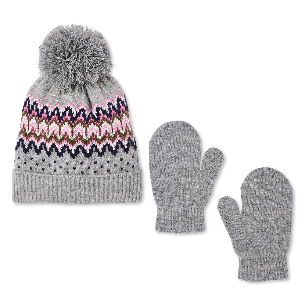 George Toddler Girls' Beanie 2-Piece Set, Sizes 2T-5T